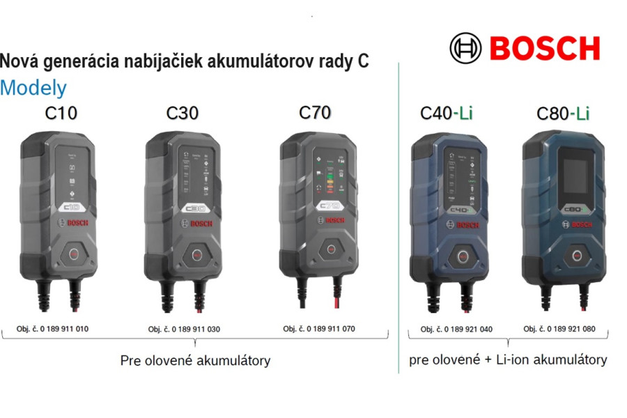 NOVINKA - Nová generácia nabíjačiek akumulátorov BOSCH rady C